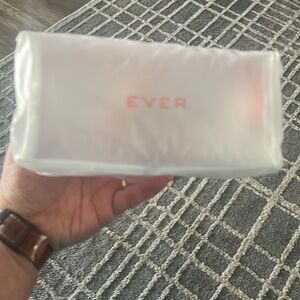 Ever/Stella & Dot clear Make Up case NWT